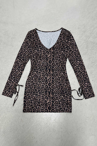 Leopard Print Casual Dress