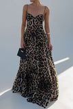 Leopard Print Spaghetti Strap Sundress