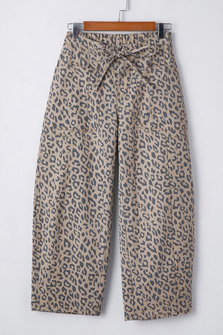 Animal Print Straight-Leg Jeans