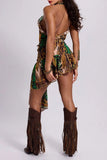Halter Neck Casual Dress