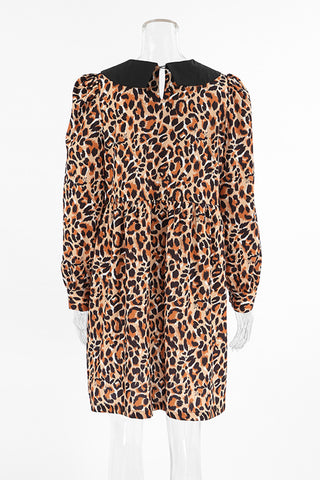 Leopard Print Casual Dress