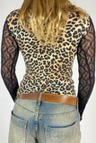 Leopard Print Long Sleeve Top