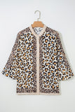 Leopard Print Button-Front Blouse
