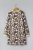 Leopard Long Sleeve T Shirt Dress