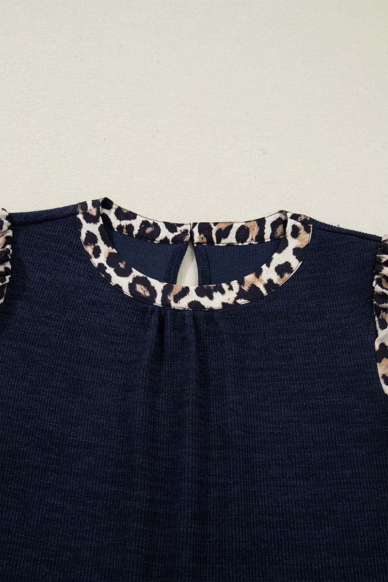 Animal Print Sleeve T-Shirt