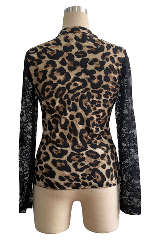 Lace Sleeve Sheer Top