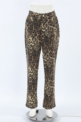 Animal Print Casual Pants