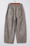 Animal Print Straight-Leg Jeans
