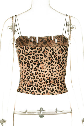 Sleek Leopard-Print Tank Top