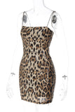 Strappy Animal Print Mini Dress