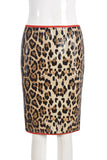 Leopard Print Midi Skirt