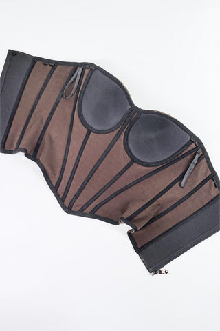 Leopard Strapless Bustier Top