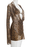 Chic Leopard Print Skirt Set