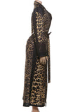 Animal Print Wrap Jacket