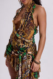 Halter Neck Casual Dress