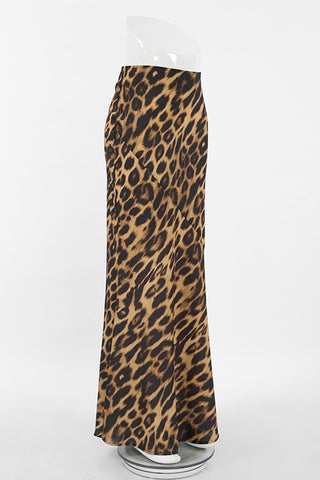 Chic Leopard Print Maxi Skirt