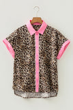 Patterned Button-Down Blouse