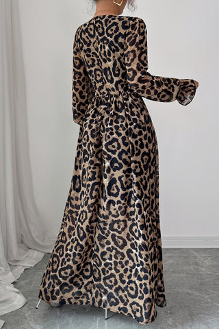 Elegant Animal Print Maxi Dress