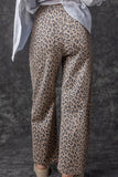 Leopard Print Straight-Leg Jeans