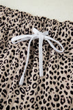 Leopard Print Wide-Leg Casual Pants