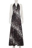 Halter Animal Print Dress