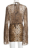 Chic Leopard Print Skirt Set