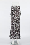Leopard Print Skirt with Flowing Silhouette