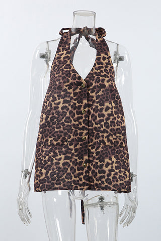 V-Neck Leopard Print Camisole