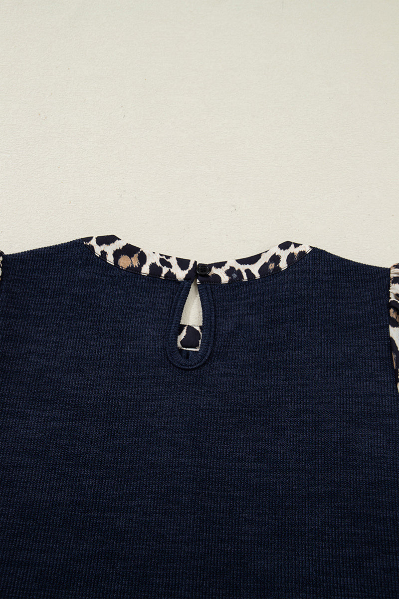 Animal Print Sleeve T-Shirt