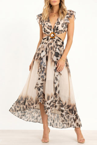 Flowy Cutout Midi Dress