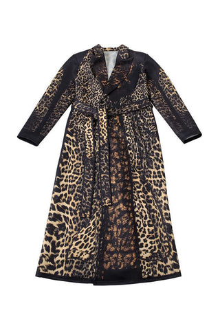 Animal Print Wrap Jacket