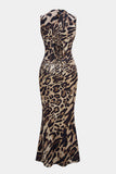 Chic Animal Print Skirt Set