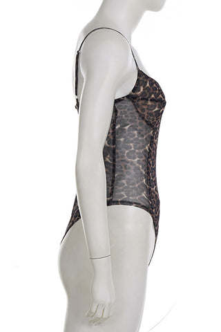 Stylish Animal Print Bodysuit