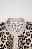 Leopard Print Button-Front Blouse