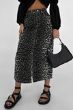 Leopard Print Midi Skirt