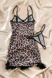 Leopard Print Slip Dress