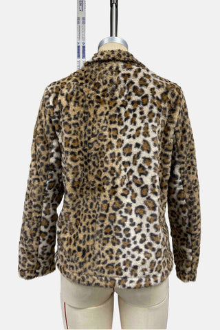 Leopard Print Button-Up Blazer
