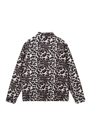 Bold Leopard Print Bomber Jacket