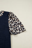 Animal Print Sleeve T-Shirt