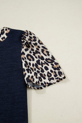 Animal Print Sleeve T-Shirt