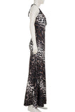 Halter Animal Print Dress