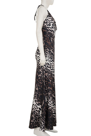 Halter Animal Print Dress