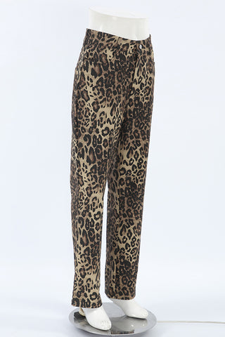 Animal Print Casual Pants