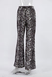 Wide-Leg Animal Print Casual Pants
