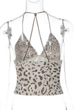 Halter V-Neck Cami Top