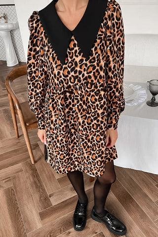 Leopard Print Casual Dress