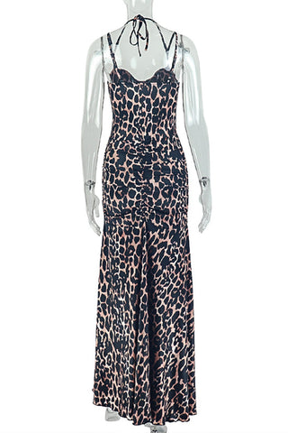 Relaxed Fit Leopard Maxi Dress