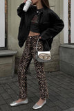 Leopard Print Casual Pants