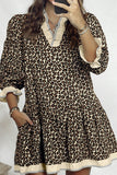 Leopard Print Casual Dress