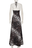 Halter Animal Print Dress